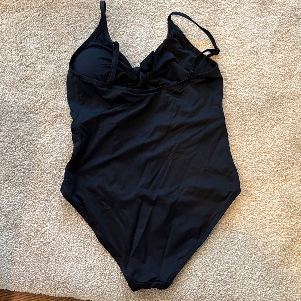 GAP Black One-Piece Swimsuit with Front Knot - Picture 2 of 3